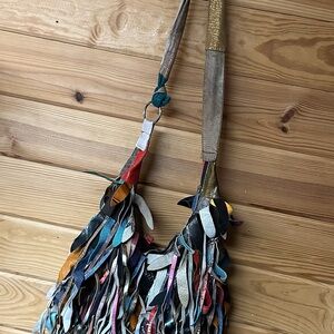 Nala Russo Multicolor Fringe Shoulder Bag